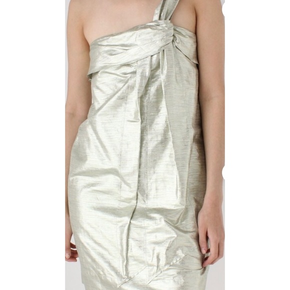 Gorgeous Stella McCartney silk light gold mini dress - Picture 2 of 10